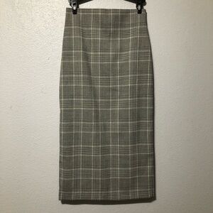Plaid Pencil Skirt